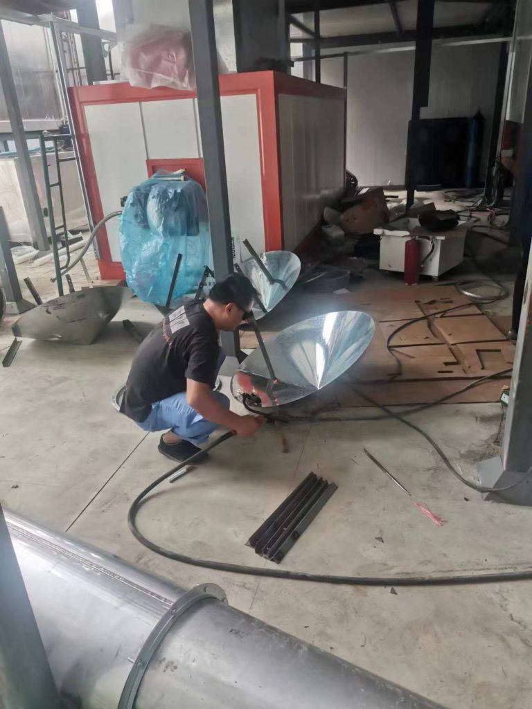 炎夏酷暑第一視角看粉末噴涂線廠家的安裝現場!