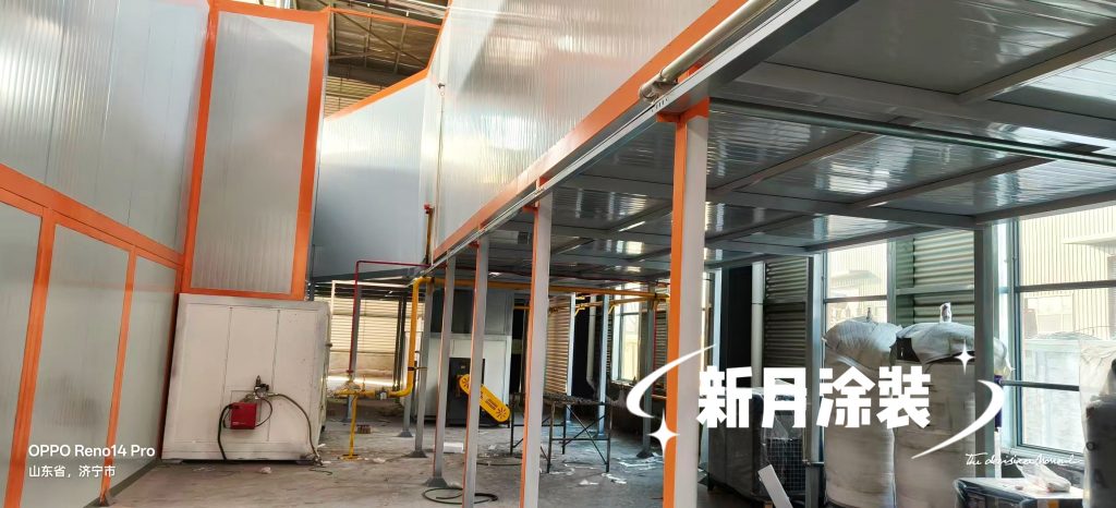 新月涂裝暨山東重工機械全自動噴塑線調試啟動,實力詮釋中國智造 新月涂裝暨山東重工機械全自動噴塑線調試啟動,實力詮釋中國智造